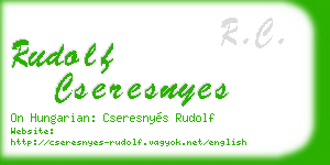 rudolf cseresnyes business card